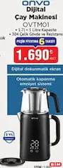 ONVO OVTM01 DİJİTAL ÇAY MAKİNESİ